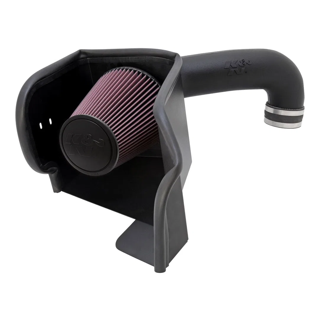 57-1561 – K&N FILTER Cold Air Intake, Black Plastic Tube Red Filter With Heat Shield